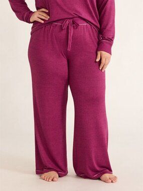 Joyspun Women's Hacci Knit Sleep Pants, 30.5” Inseam, Size 2X